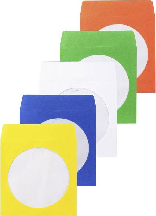 Immagine prodotto Basetech Custodia per CD/DVD BT-2267608 Blu, verde, arancione, bianco, giallo 1 pz.