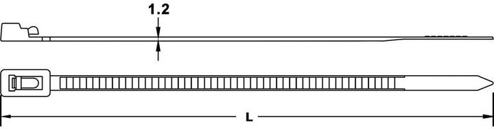 Actual product image KSS Re-opening trusses (Metal cable ties, 250 mm, 100 pcs.)