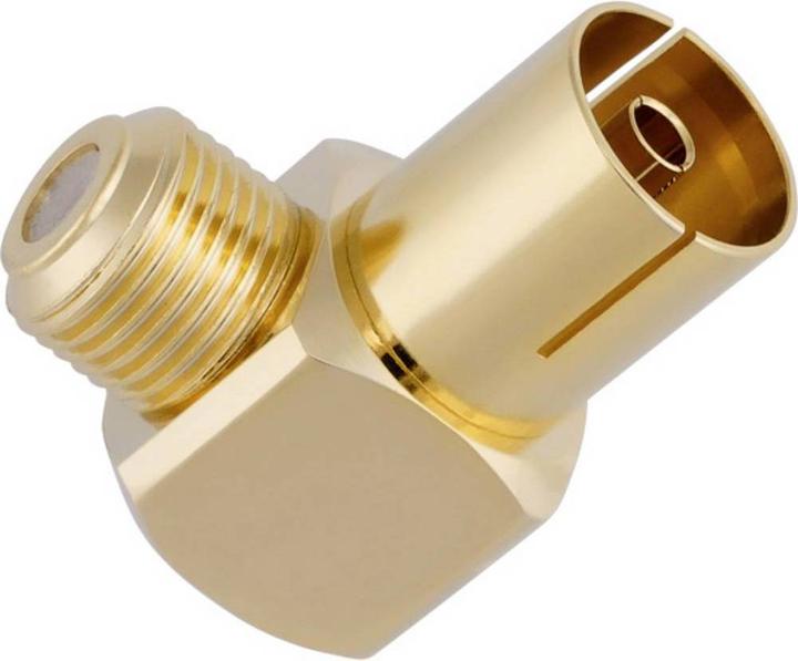 Oehlbach Transmission Shift IEC plug 90° angled female (Antenna cable)