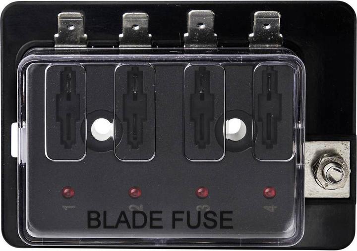 Actual product image Tru Components Car fuse holder with status display Suitable for flat fuse standard 30 a 32