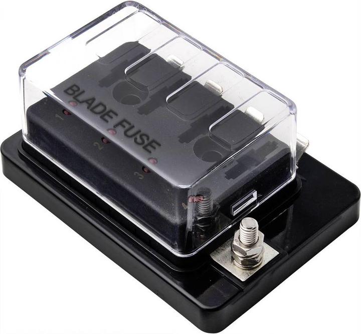 Actual product image Tru Components Car fuse holder with status display Suitable for flat fuse standard 30 a 32