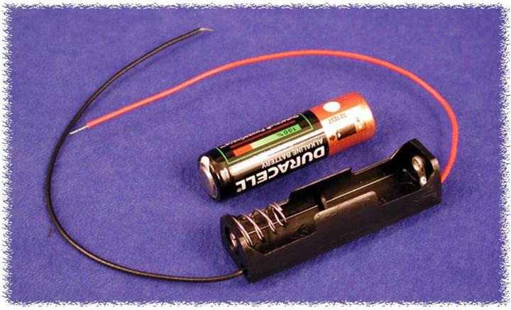 Hammond BH1AAW Batteriehalter 1 x AA Kunststoff Schwarz 1 St.
