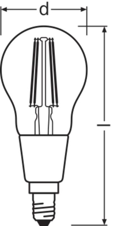 Actual product image Osram Led Superstar Classic P Glow (E14, 4 W, 470 lm, 4 x, E)