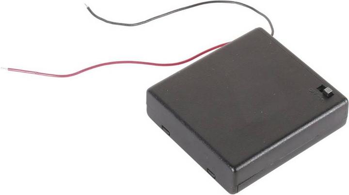 Image du produit Velleman Support pour 4 piles LR6, câble et interrupteur
