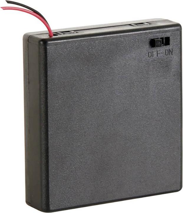 Image du produit Velleman Support pour 4 piles LR6, câble et interrupteur