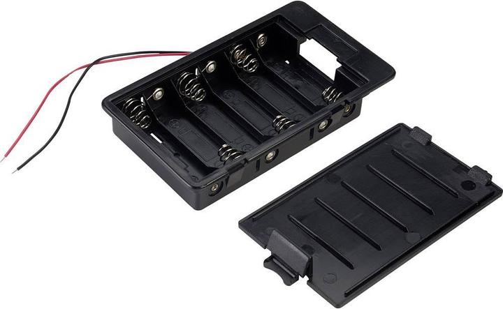 Tru Components Batteriehalter 6x Kabel