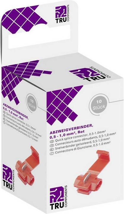 Tru Components Cable connector, 0.5mm² - 1 mm² - 10 pcs.