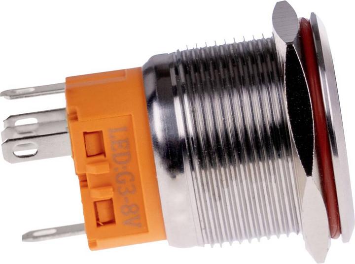 Image du produit Joy-it BUTTON22B-M-RD Interrupteur à bouton poussoir 250 V/AC 3 A 1 x Off/On IK10, IP67 momentané 1 pc.