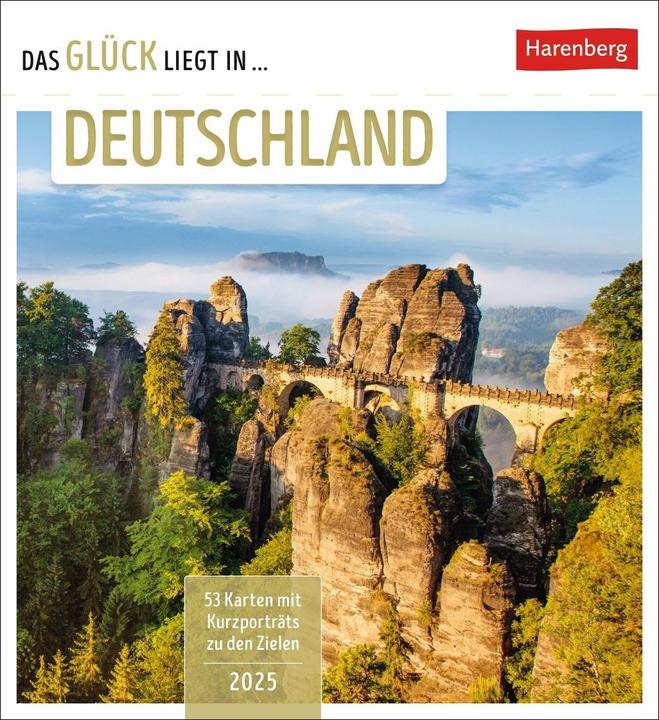 Produktbild Harenberg Das Glück liegt in Deutschland Postkartenkalender 2025 - Wochenkalender mit 53 Postkarten, 53 besond (Deutsch)