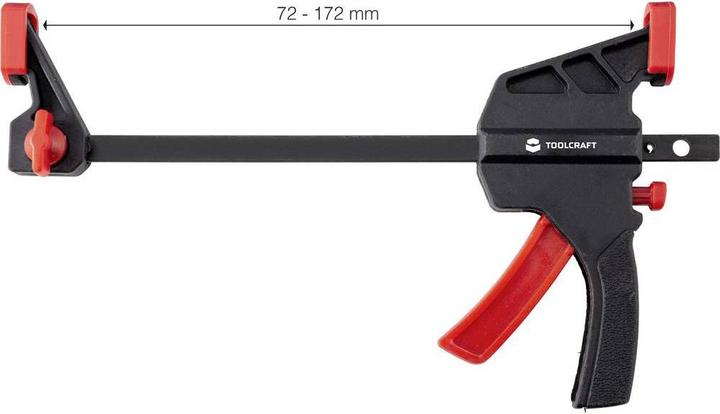 Productafbeelding Toolcraft Met één hand vast te klemmen (100 mm)