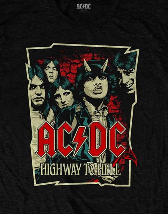 Produktbild AC/DC Erwachsene Highway To Hell Sketch T-shirt (M)