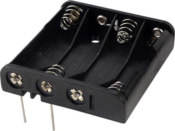 Tru Components Batteriehalter 4 Kontaktpole