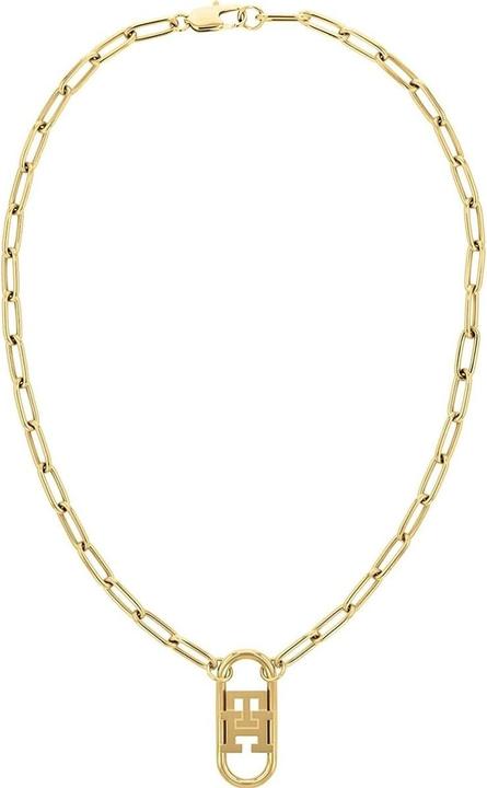 Tommy Hilfiger TH Monogram Halskette (Edelstahl, 50 cm)