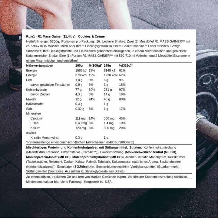 Actual product image Rule 1 R1 Mass Gainer (Cookies & cream, 1 pcs., 5330 g)