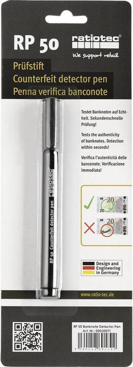 Produktbild ratiotec Banknoten-Prüfstift (Geldscheinprüfer)