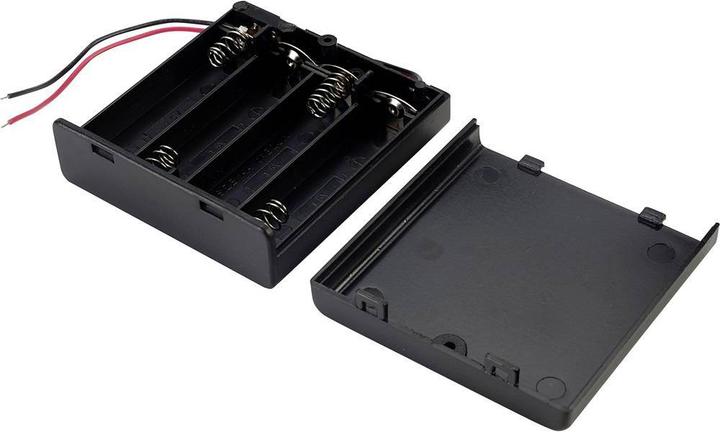 Produktbild Tru Components Batteriehalter 4x Kabel