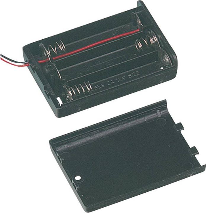 Tru Components Batteriehalter 3x Kabel