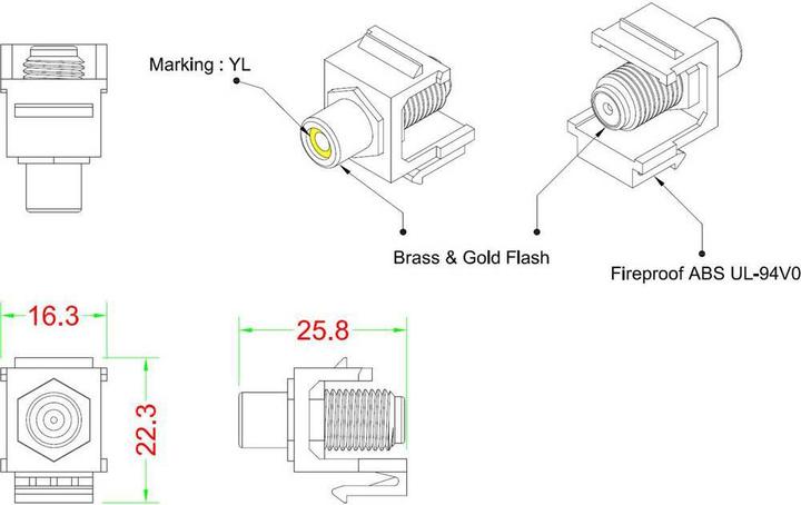 Produktbild Renkforce RCA/F -Modul RF-KS-RCAFG
