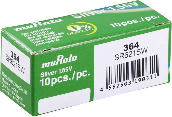 Produktbild Murata Knopfzellen 364 (10 Stk., SR60, 18 mAh)