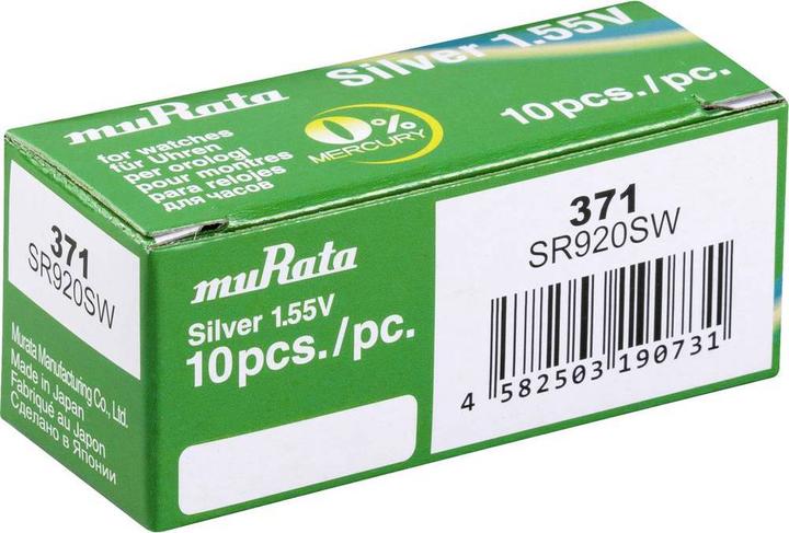 Immagine prodotto Murata Celle a bottone 371 (10 pz., SR920, 40 mAh)
