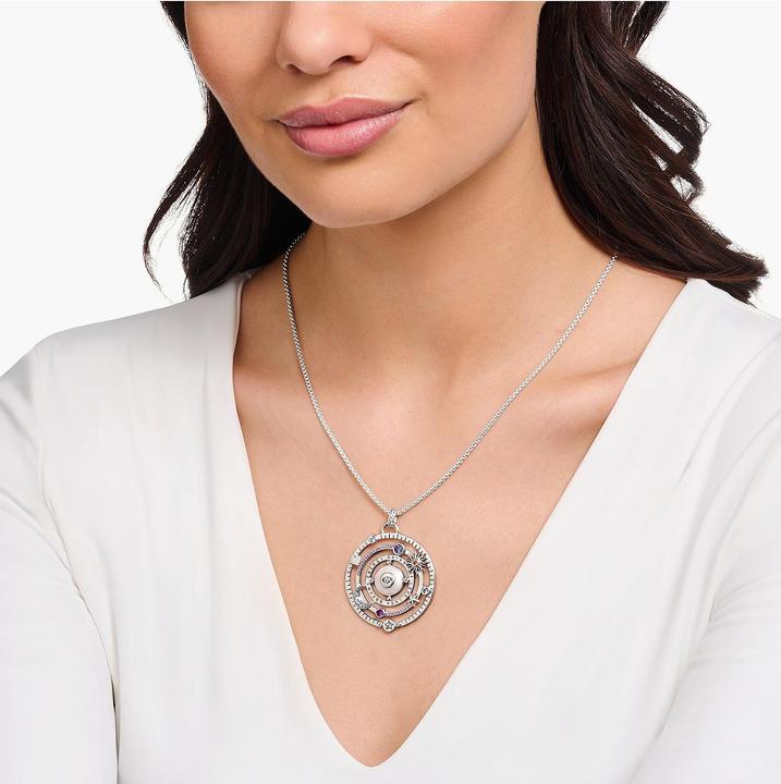 Immagine prodotto Thomas Sabo Ciondolo emisfero con pietre colorate argento annerito (Argento 925, Smalto/argento, Smalto)