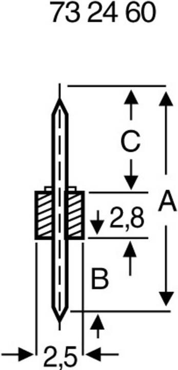 Actual product image BKL Electronic Male connector RM 2.54 mm