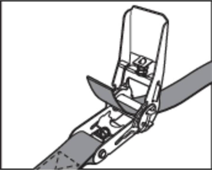 Image du produit Toolcraft Sangle avec fermeture par serrage 3 m x 25 mm, 125 kg