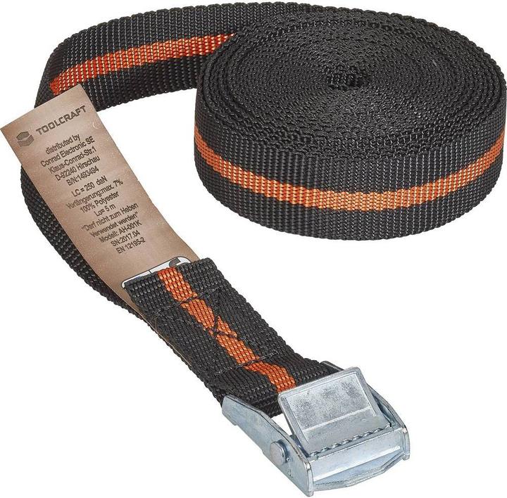 Image du produit Toolcraft Sangle avec fermeture par serrage 5 m x 25 mm, 125 kg