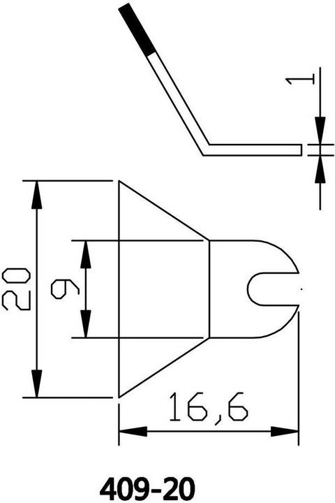 Produktbild Toolcraft Lötkolbenpinzette Lötspitze Lötdüse für 2266985 (Lötspitze)