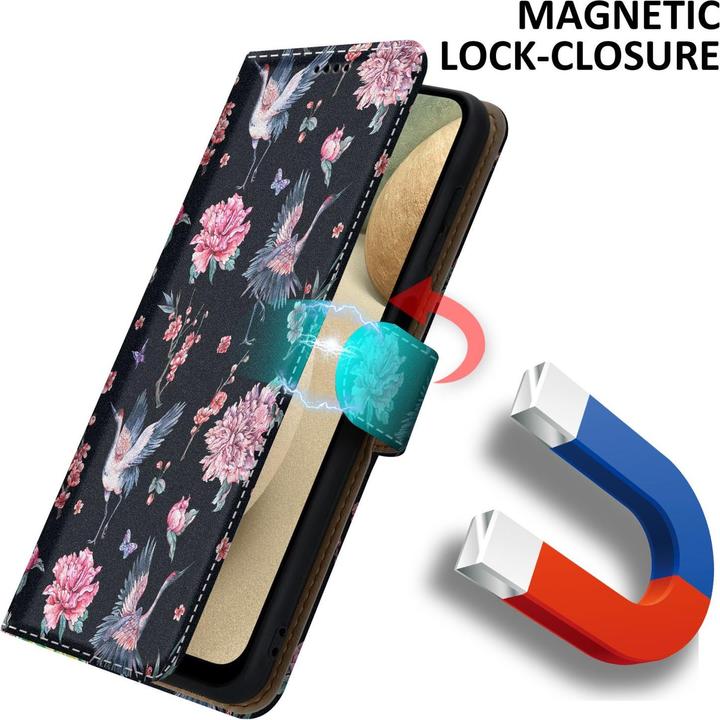 Produktbild Cadorabo Book Hülle mit Print für Samsung Galaxy A12 / M12 (Samsung Galaxy A12, Samsung Galaxy M12)