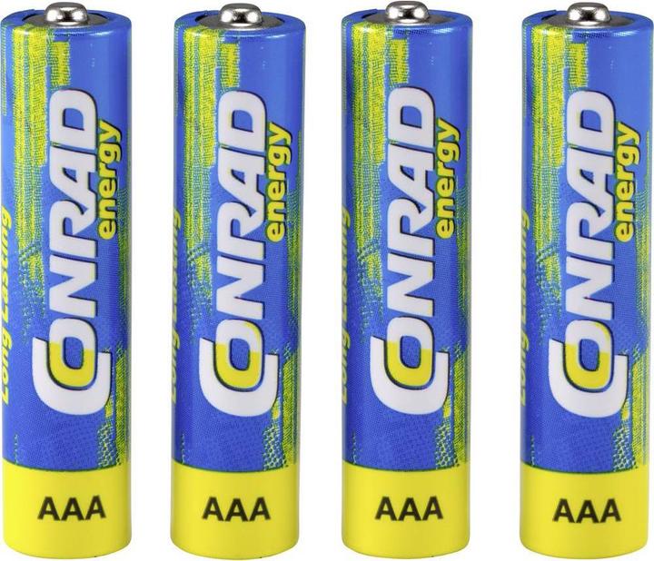 Produktbild Conrad energy LR03 Micro (AAA)-Batterie Alkali-Mangan 1.5 V 4 St (1.50 V, 1300 mAh)