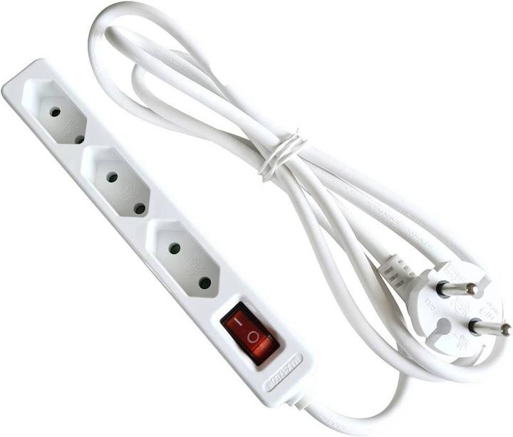 Actual product image As - Schwabe Euro-Steckdosenleiste (3 x, CEE 7/16, 1.40 m)