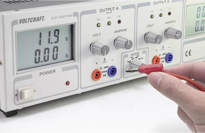 Productafbeelding Voltcraft VC-10906895 Multimeter Accessoires Testsnoer Set Rood (1 m)
