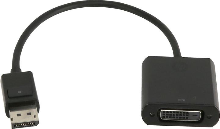 Actual product image HP 752660-001 Video Cable Adapter DVI DisplayPort Black (DVI, 27 cm)