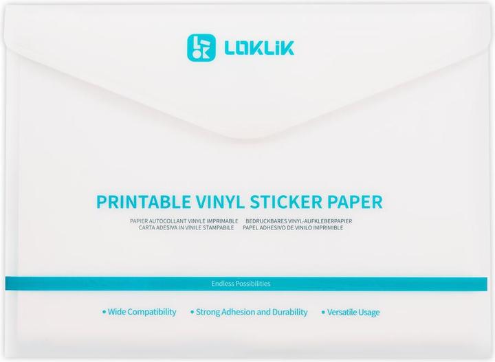 Actual product image Loklik Matte Printable Vinyl Sticker