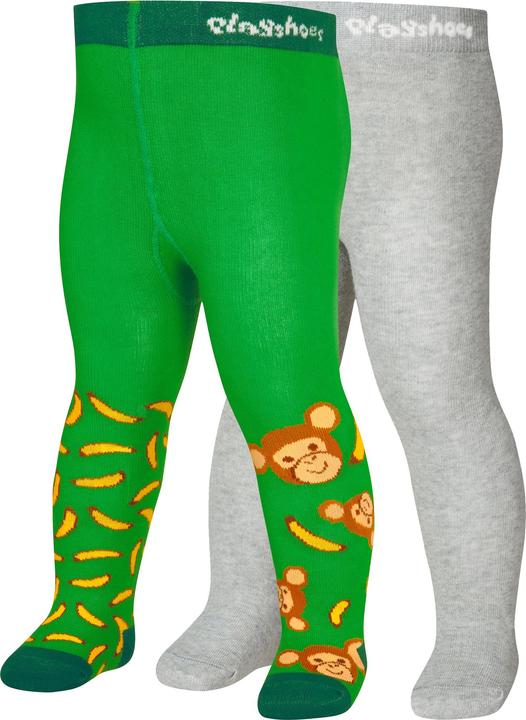 Playshoes Baby-Strumpfhose Affe 2er Set Gr. 74/80 (74/80)