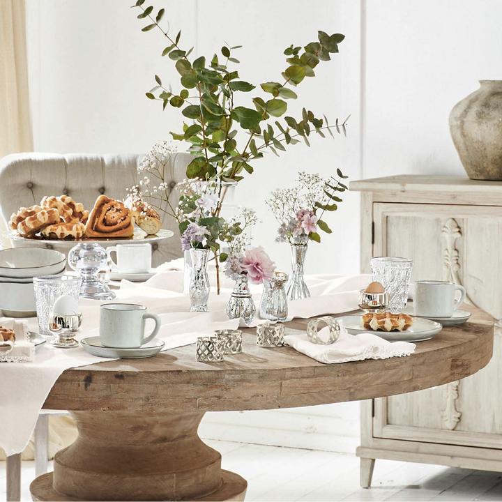 Produktbild Loberon Deko-Vase 4er Set Maelie antiksilber (4 x)