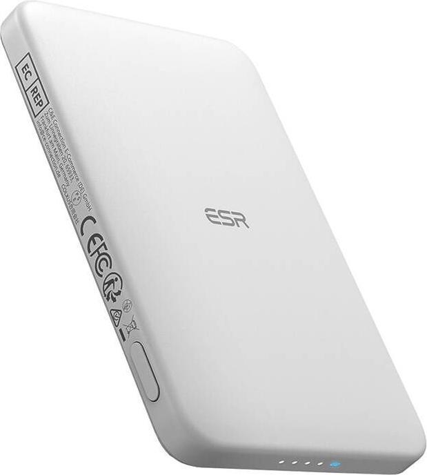 Actual product image ESR Qi2 MagSlim 5000 mAh magnetic powerbank (white) (5000 mAh)