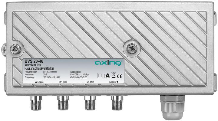 Image du produit Axing Amplificateur BVS 20-46 30 dB, 107 dBaeV CSO/CTB, 1006 MHz