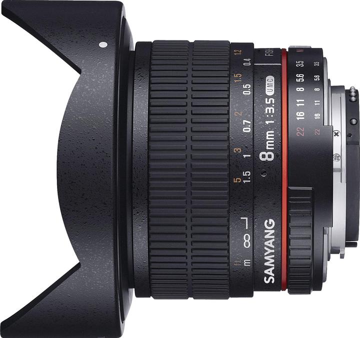 Image du produit Samyang 8mm f/3.5 Asph IF MC Fisheye CSII DH - Nikon F (Nikon F, APS-C / DX)
