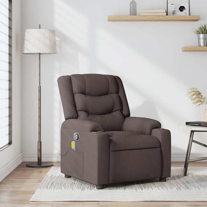 Produktbild VidaXL Massagesessel Dunkelbraun Stoff