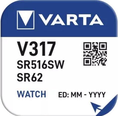 Actual product image Varta Button cell V317 (1 pcs., SR62, 10.50 mAh)