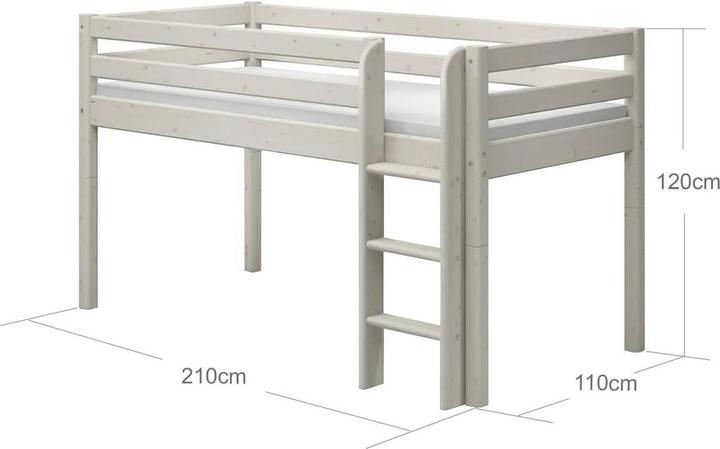 Immagine prodotto Flexa Letto classico a mezza altezza con scala dritta (90 x 200 cm)