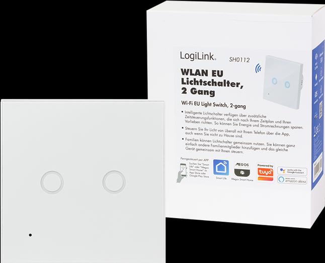 Actual product image LogiLink Smart Home Wi-Fi EU Light 2-Fold