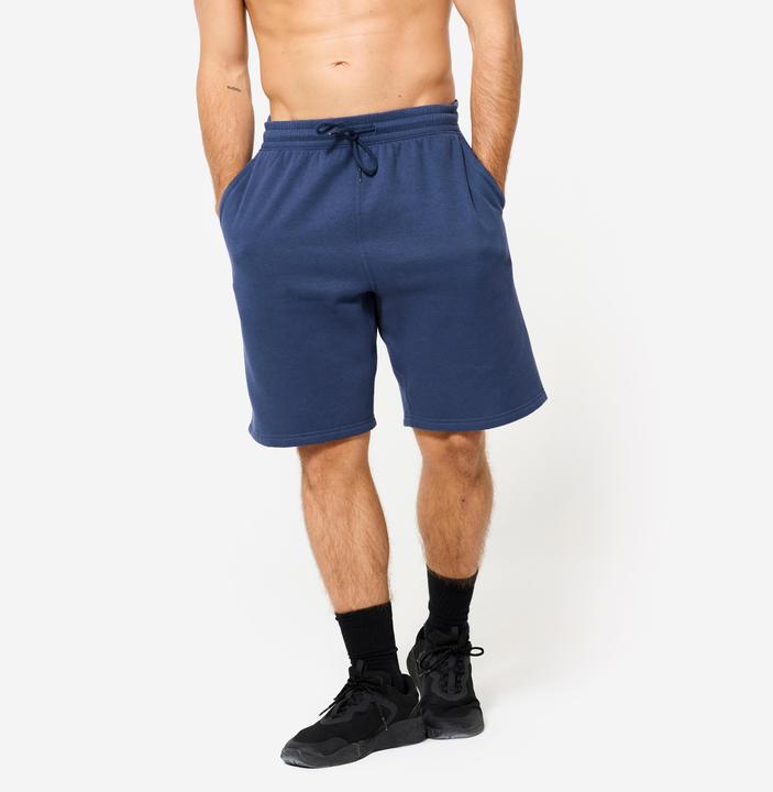Produktbild Domyos Shorts Herren Baumwollgewebe mit Taschen - dunkelblau (L)