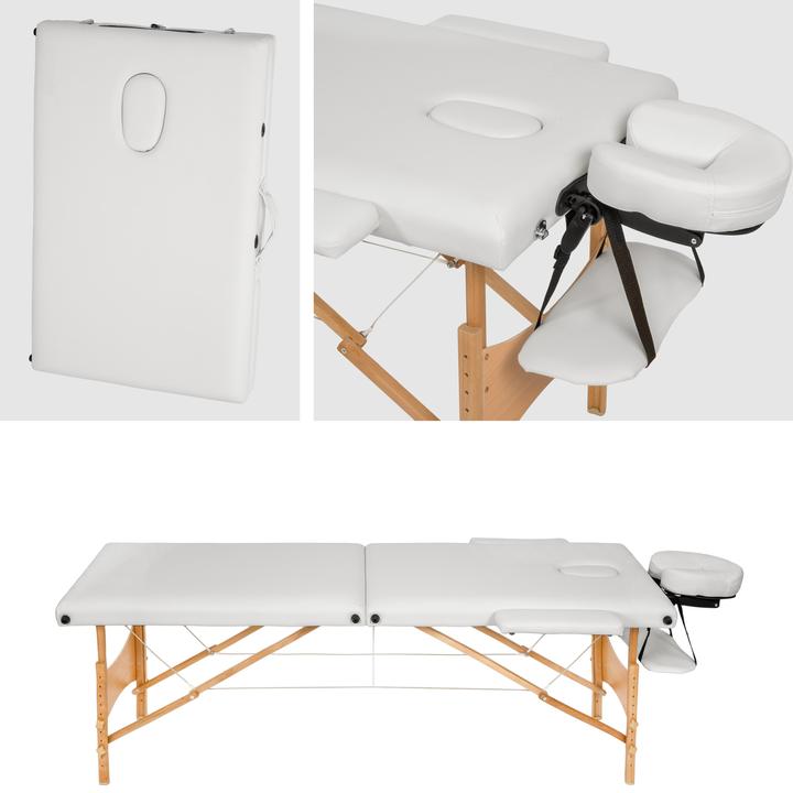 Actual product image tectake Massage Table Set Freddie | Massage table w/ headrest, armrests, face pad & bolster supports