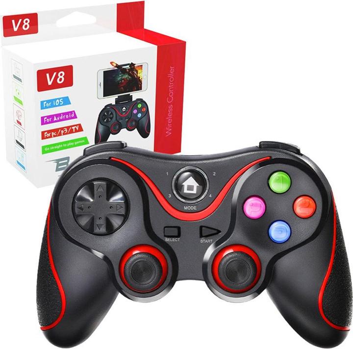 Image du produit Techsuit - Wireless Controller (V8) - Bluetooth V4.0, 2.4G, 400mAh - Red