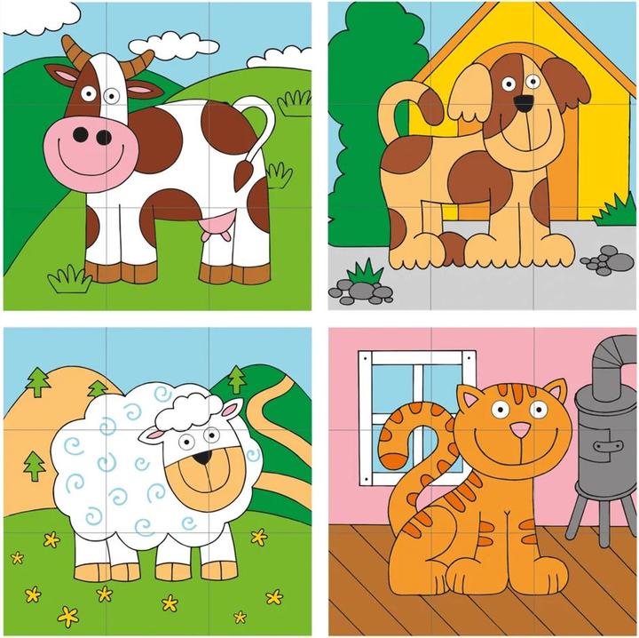 Produktbild Woodyland Bilderwürfel Steck-Puzzle