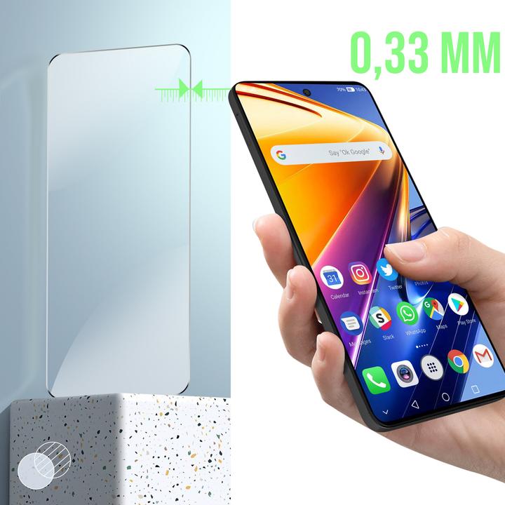 Actual product image Avizar 9H hardness glass screen protector film (1 Piece, Xiaomi Poco F4 GT)