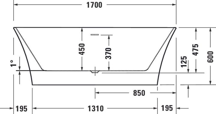 Produktbild Duravit DuraToro Badewanne (265 l, 170 cm, 75 cm)